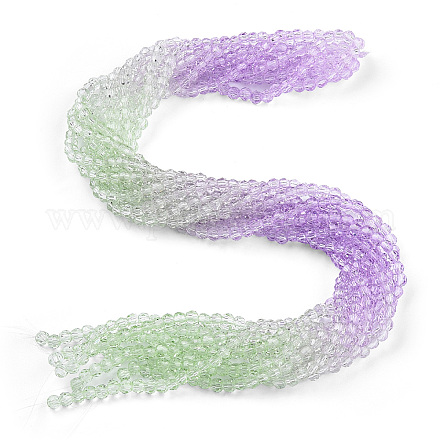 Chapelets de perles en verre transparente   GLAA-E036-07D-1