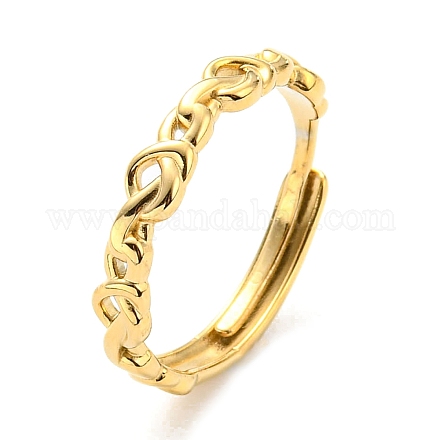 304 полое регулируемое кольцо из нержавеющей стали для женщин RJEW-C016-16G-1