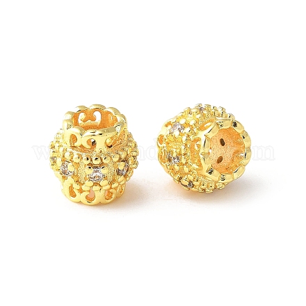 Латунные микро проложить Цирконий Европейский бисером KK-U067-08G-06-1
