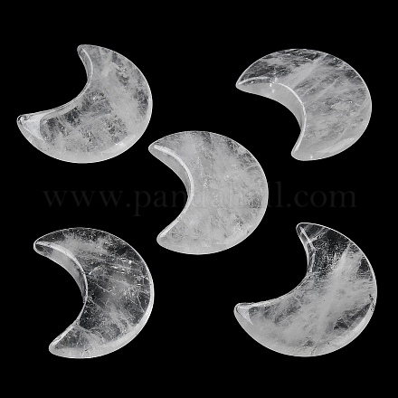 Natural Quartz Crystal Moon Palm Stones G-M416-04D-1