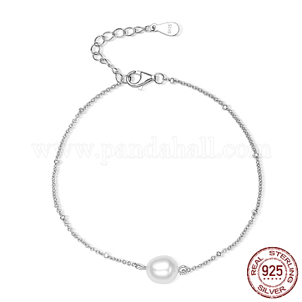 925 braccialetto con maglie di perle di conchiglia in argento sterling HB6290-2-1