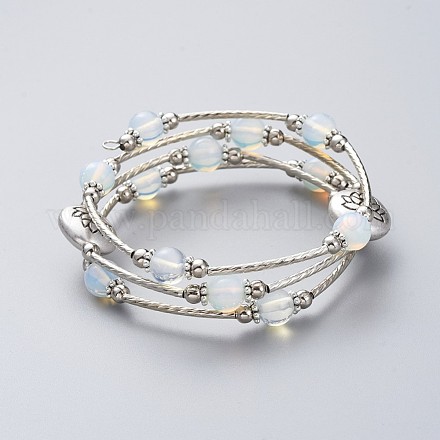 Three Loops Wrap Bracelets BJEW-JB04870-05-1