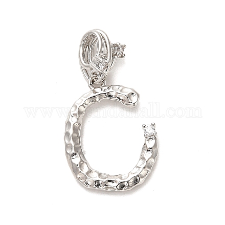 Реечное покрытие латунь микро паве кубический цирконий европейские подвески с подвесками KK-L210-015P-C-1