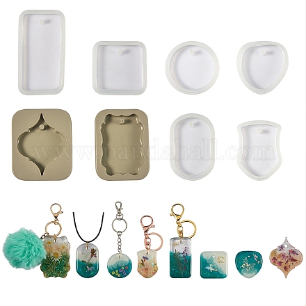 8 шт. 8 стильные силиконовые Молды для подвески «сделай сам» DIY-SZ0007-26-1