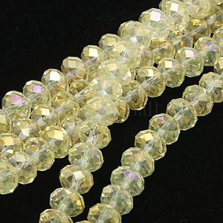 8x5~6.5mm AB Color Plated Electroplate Glass Beads Strands for Jewelry Making X-EGLA-D020-8x5mm-70-1
