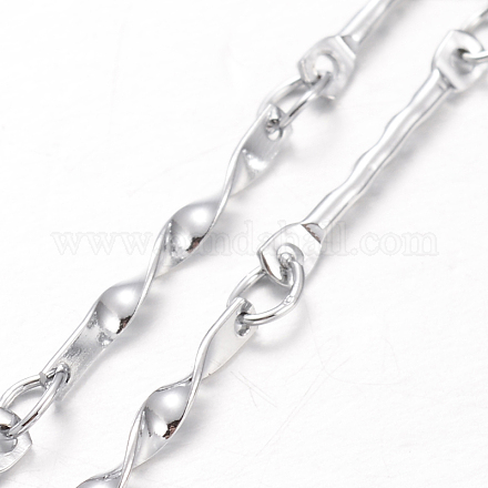 ステンレス製のネックレス  ステンレス鋼色  17.1インチ（43.5cm） NJEW-O091-04-1