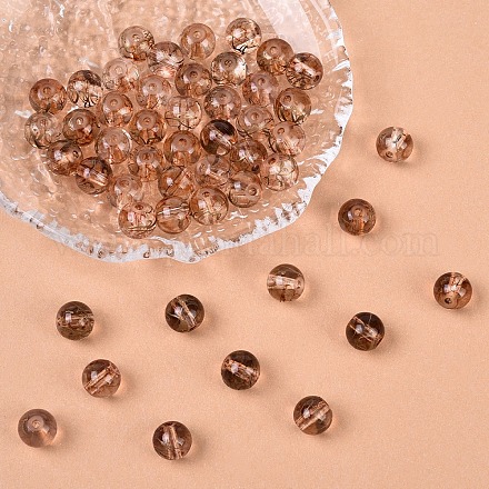 Выпечка окрашенные стеклянные бусины пряди X1-DGLA-YW0002-01B-06-1