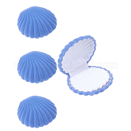 4 шт. бархатные шкатулки для хранения украшений в форме ракушки VBOX-DJ0001-02D-1