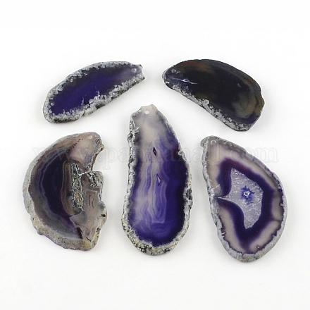 Dyed Mixed Shape Natural Agate Gemstone Big Pendants G-R300-10-1