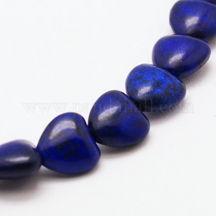 Heart Synthetic Turquoise Beads Strands TURQ-I019-12mm-02-1
