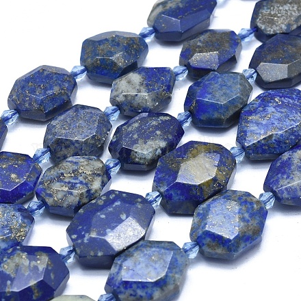 Filo di Perle lapis lazuli naturali  G-O179-F01-1