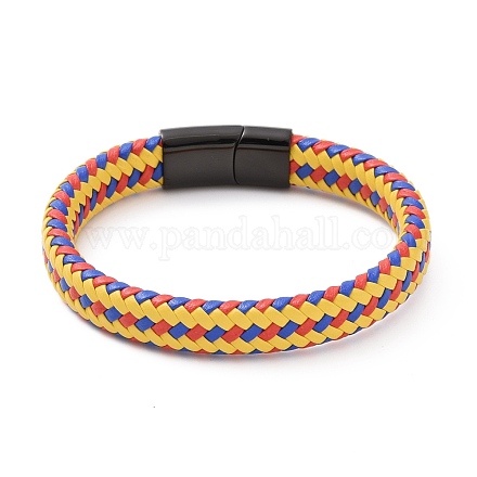 Microfiber Leather Braided Cord Bracelets Braided Cord Bracelets BJEW-E345-03C-1