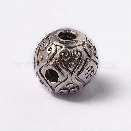 Alliage de style tibétain 3 trou perles gourou TIBEB-YC65981-AS-1