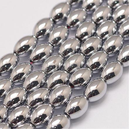 Grade AA Magnetic Synthetic Hematite Bead Strands G-P258-06-1