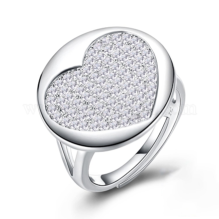 925 anello regolabile in argento sterling RJEW-BB32761-1