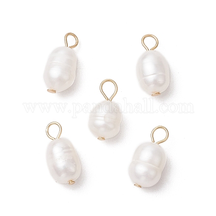 Натуральные культивированные пресноводные жемчужные рисовые подвески PALLOY-JF03921-02-1
