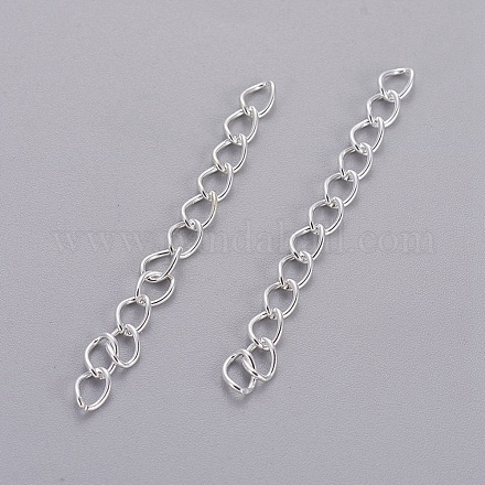 Estremità in ferro con prolunga a catena intrecciata per collana cavigliera braccialetto CH-CH017-S-5cm-1