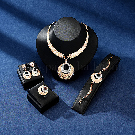 Плоские круглые ожерелья из сплава с подвесками WGF76D9-07-1