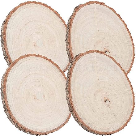 Arricraft 4 Stück 8 Zoll unfertige Holzscheiben WOOD-AR0001-16-1