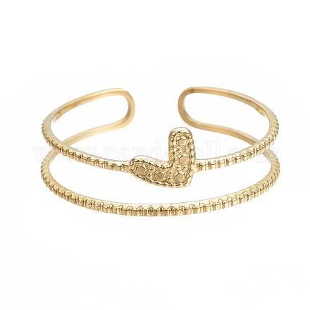 Кольцо-манжета в форме сердца из нержавеющей стали 304 X-RJEW-T023-73G-1