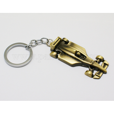 Rétro en alliage de zinc course pendentif porte-clés de voiture de fer de porte-clés KEYC-A023-05AB-1