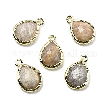 Подвески из натурального солнечного камня с огранкой G-U019-05G-10-1