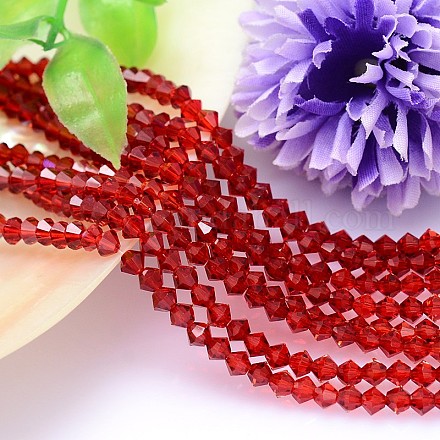 Faceted Bicone Imitation Austrian Crystal Glass Bead Strands G-PH0007-05-6mm-1