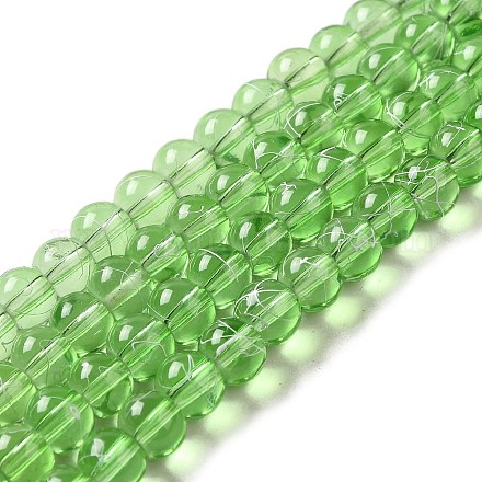 Chapelets de perles en verre transparent drawbench GLAD-Q012-6mm-05-1