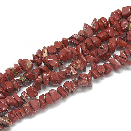 Rosso naturale perline di diaspro fili G-S314-22-1