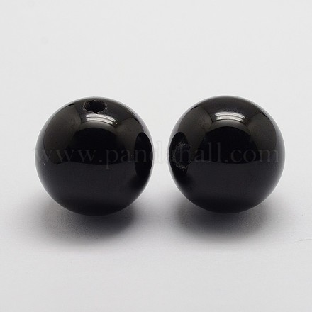Natürliche schwarze Onyxperlen G-N0240-02-01-1
