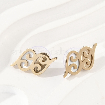 Серьги-гвоздики из нержавеющей стали 304 EJEW-Z089-26G-1