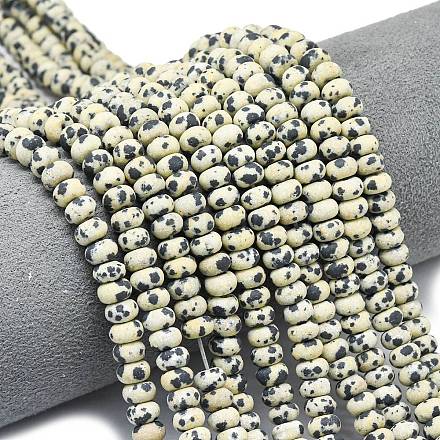 Природные яшмы далматин бисер нитей G-P575-A01-6x4mm-1
