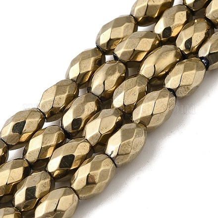 Electroplated Strong Magnetic Synthetic Hematite Beads Strands G-P518-02D-1