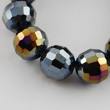 Chapelets de perles en verre électroplaqué EGLA-R040-10mm-05-1