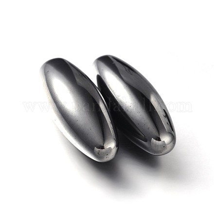 Magnetic Synthetic Hematite Oval Beads X-G-P079-07C-1