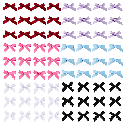 72 шт. 6-х цветные заколки для волос из полиэстера с бантом из кожи аллигатора AJEW-GO0002-47-1