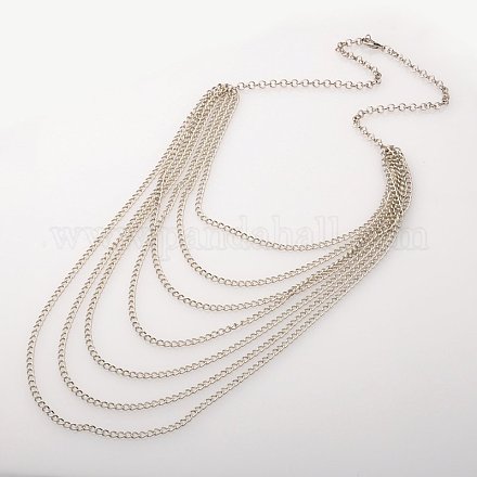 Модные многоуровневые ожерелья NJEW-PJN903-1