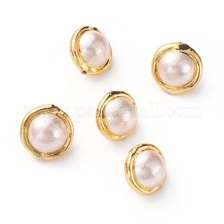 Perles nacrées en coquilles PEAR-G008-09D-1