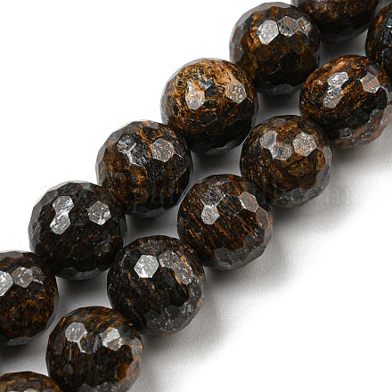 Natur Bronzit Perlen Stränge G-E571-42B-1