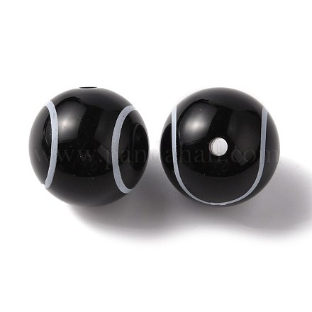 Бусины из непрозрачной смолы спортивной тематики RESI-TAC0016-04A-1