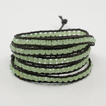 Glass Wrap Bracelets BJEW-G435-10A-1