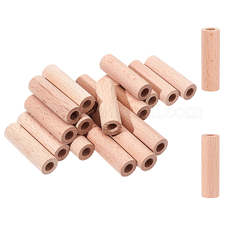 NBEADS 20 Pcs Wooden Craft Blocks Cylinders WOOD-NB0002-03-1