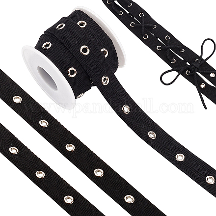 6.25 ярд хлопковой ленты с люверсами серебристого цвета OCOR-BC0006-75C-1