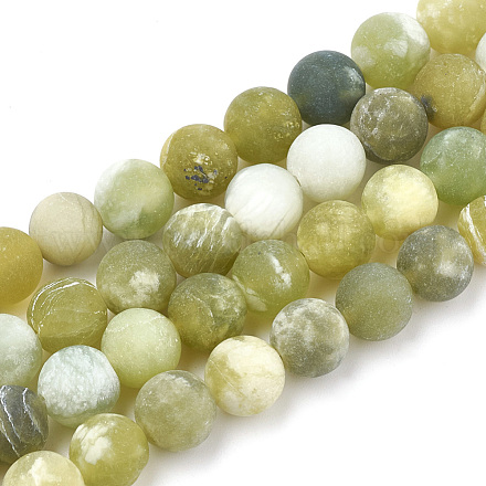 Chapelets de perles de jade naturel G-T106-079-1