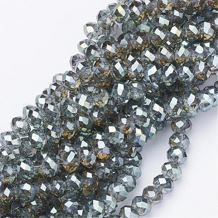 Electroplate Glass Beads Strands EGLA-D020-6x4mm-45-1