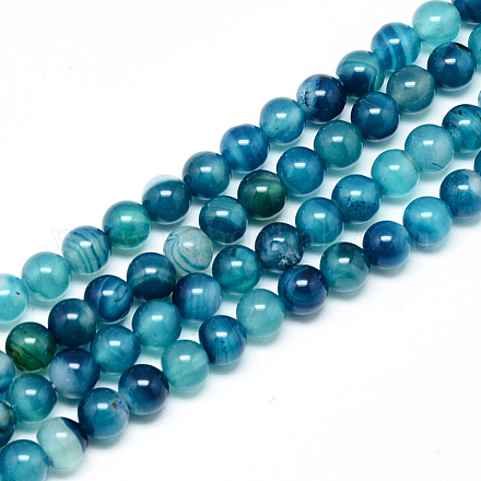 Chapelets de perles d'agate naturelle X-G-R003-03-1