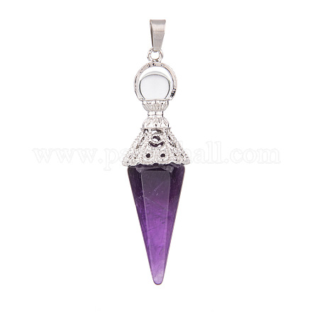 Подвески из натурального аметиста  PW-WG6405D-04-1