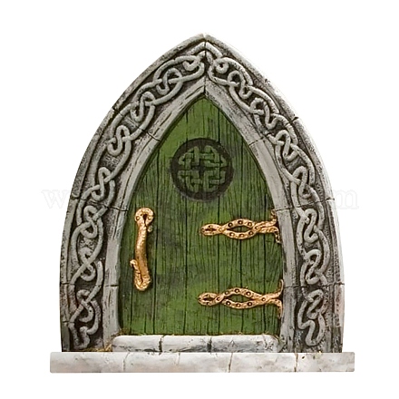 Миниатюрная деревянная садовая дверь MIMO-PW0001-172O-1