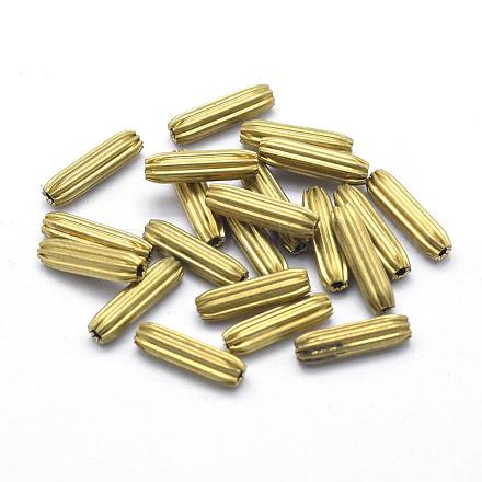 Brass Corrugated Beads KK-A143-03C-RS-1