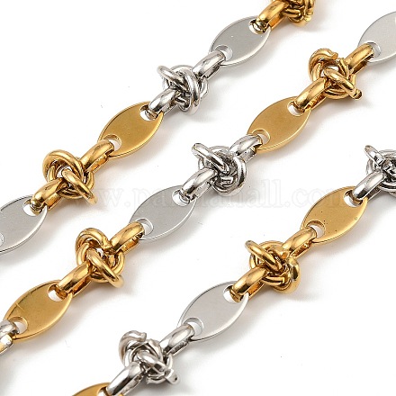 Двухцветные овальные цепи из нержавеющей стали 304 с узловатыми звеньями&nbsp;CHS-F022-03GP-1